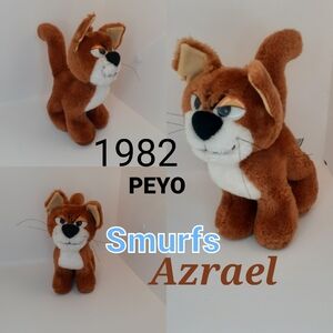 Vintage Smurfs Azrael the Cat Stuffed Plush 1982 Peyo